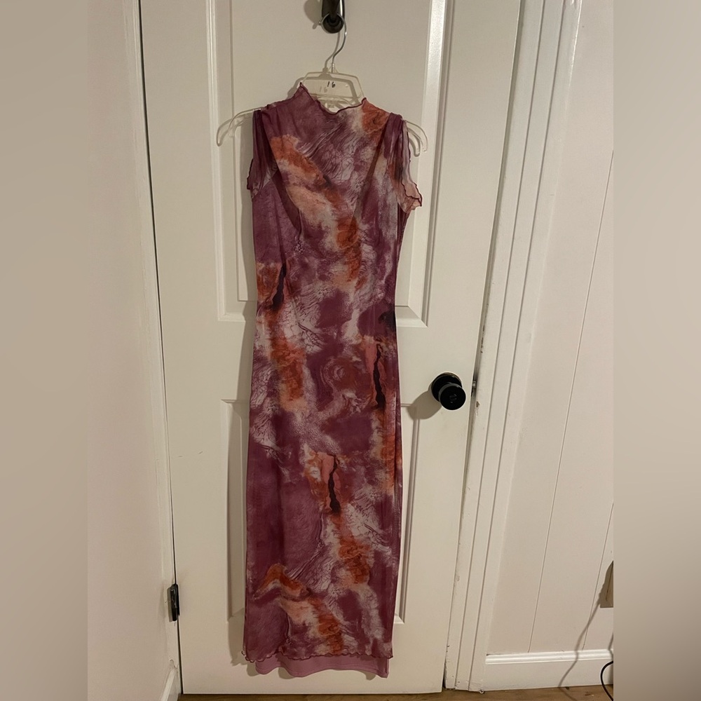Medium Windsor mesh dress with lining underneath. Very stretchy